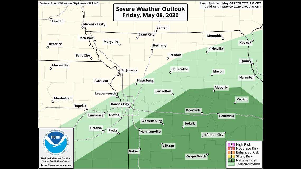 Kansas City may stay dry in the morning, but storm chances rise in the afternoon