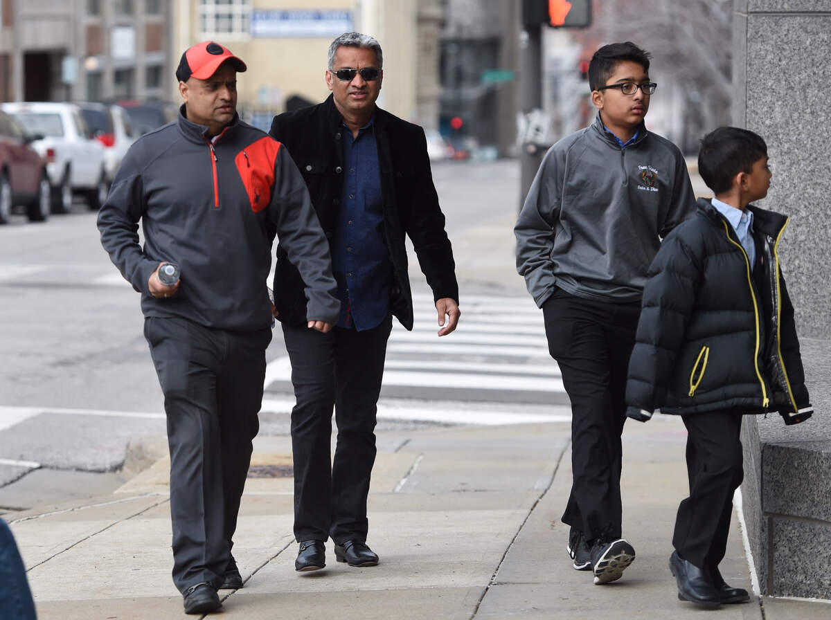 Family members of Syed Jamal arrive at federal courthouse for hearing on Tuesday, March 20.