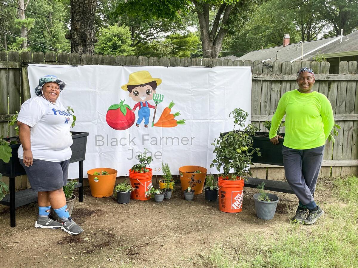 La’Trice Murray, left, owner of Black Farmer Jane, with Nasstasia Hick, who runs the location in Memphis, Tennessee.
