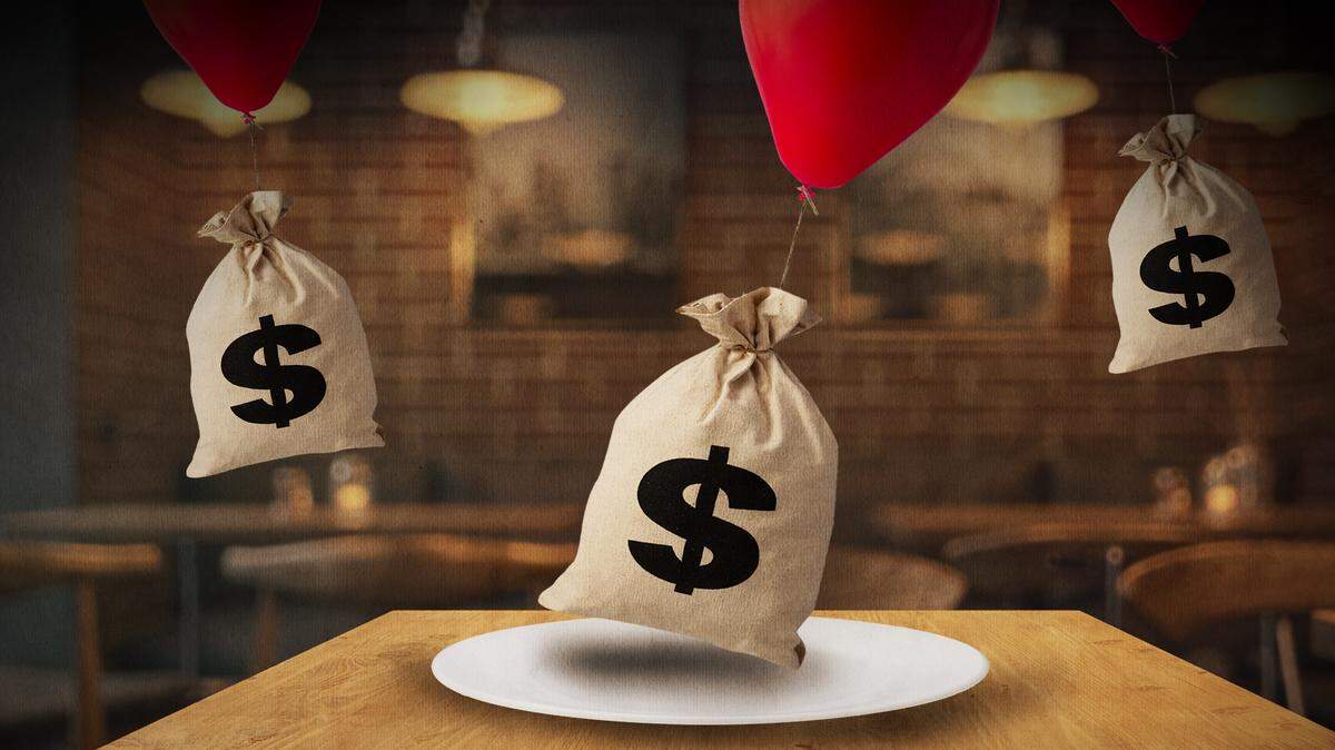 Money restaurant illustration
