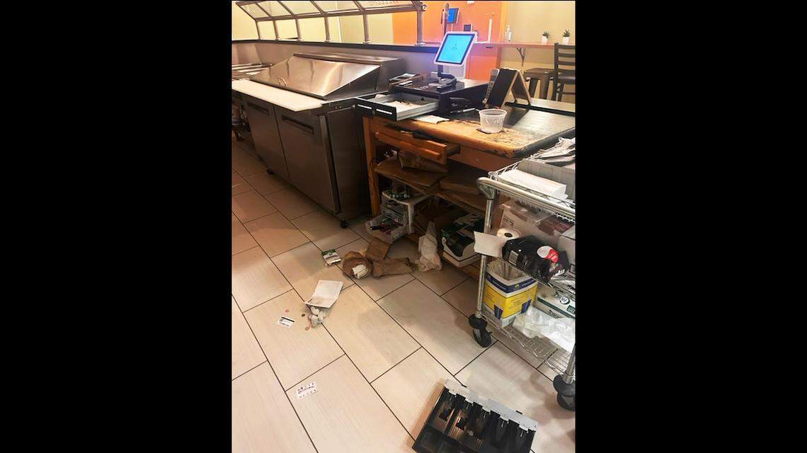 Vandals recently broke into the Wrap it Up Tex Mex Grill, 104 W. 9th St. Owners say they’ve been broken into twice since Morning Glory Ministries breakfast program to feed homeless people opened nearby 18 months ago.