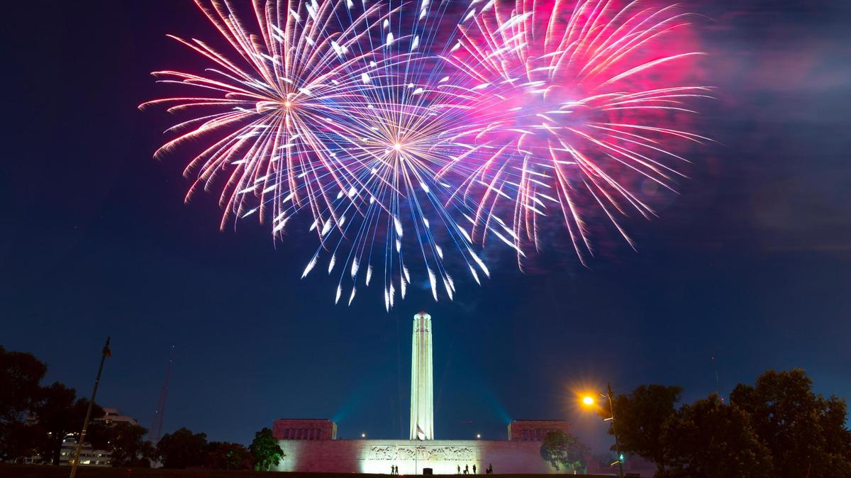 The Stars and Stripes Picnic drew a large crowd for the fireworks display over the Liberty Memorial last year on July 2. This year’s event at the National World War I Museum and Memorial will take place on July 4.