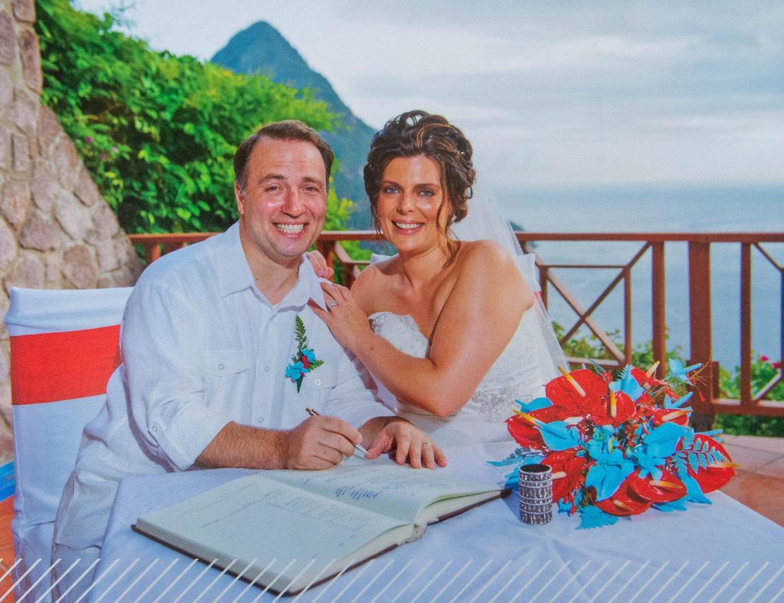 Chad and Amanda Logan married on the island of St. Lucia in 2014. “I never met anyone like him that I clicked with on so many levels,” Amanda said.