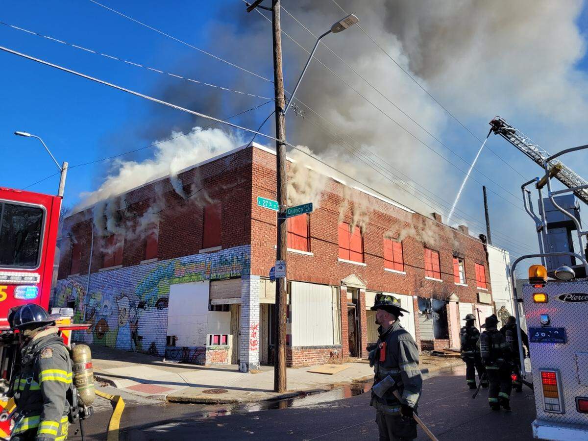 A photo of a vacant structure fire in the 5100 block of E. 27th Street.