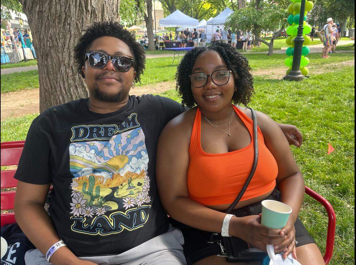 Vinnie Lewis and Latitia Murray, both from Kansas City, have celebrated their anniversary at Boulevardia since becoming a couple in 2022. The two are engaged and the ceremony is set for 2027.