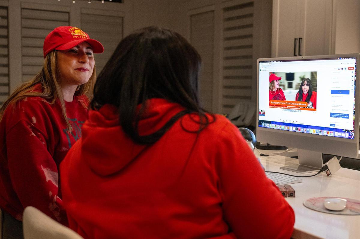 Lexi Osborne, left, and Jodi Newsome created their own podcast platform as fans and women who have a distinctive perspective on the game of football and particularly their team, The Kansas City Chiefs.