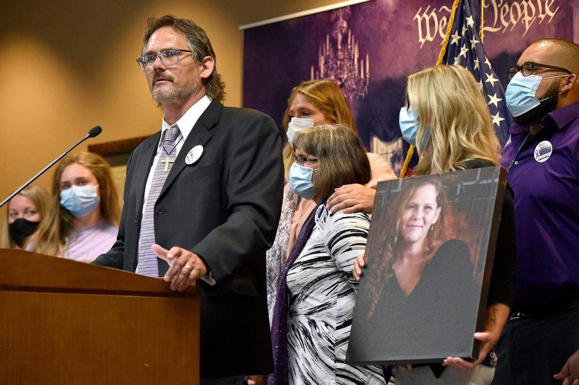 Bo Tucker talked about his sister, Tamara Tucker (in photo), who was killed by her intimate partner aboard a cruise ship in 2018. Eric Newman of Topeka was sentenced to 12 years in federal prison Wednesday, July 8, 2020, at the Robert J. Dole Federal Courthouse for second degree murder in the killing of Tucker. The family is working to create a nationwide registry of domestic violence offenders.
