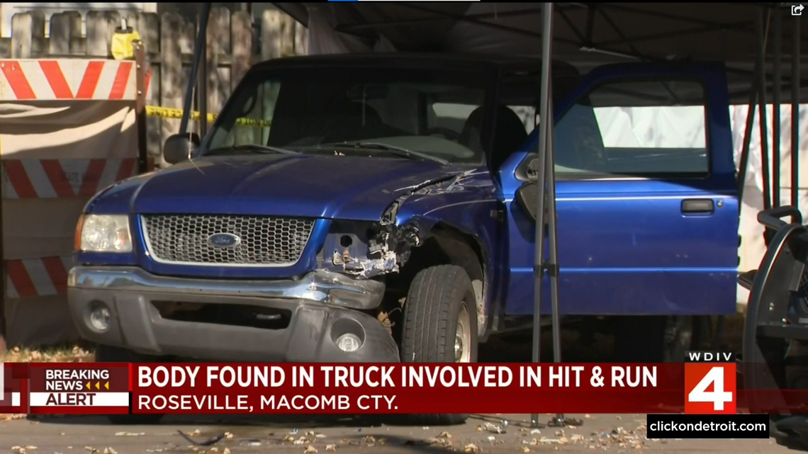 A driver involved in a car crash in Roseville fled the scene, then police discovered the dead body of a 62-year-old woman in the truck bed.