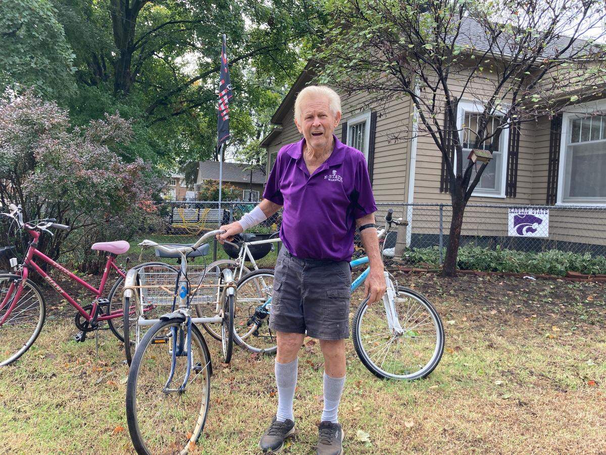 Larry Schwartz, 82, of Abilene said he thanks God for President Trump, but thinks the request to take a sword from the Dwight D. Eisenhower Presidential Library, Museum & Boyhood home was, “bull****.”