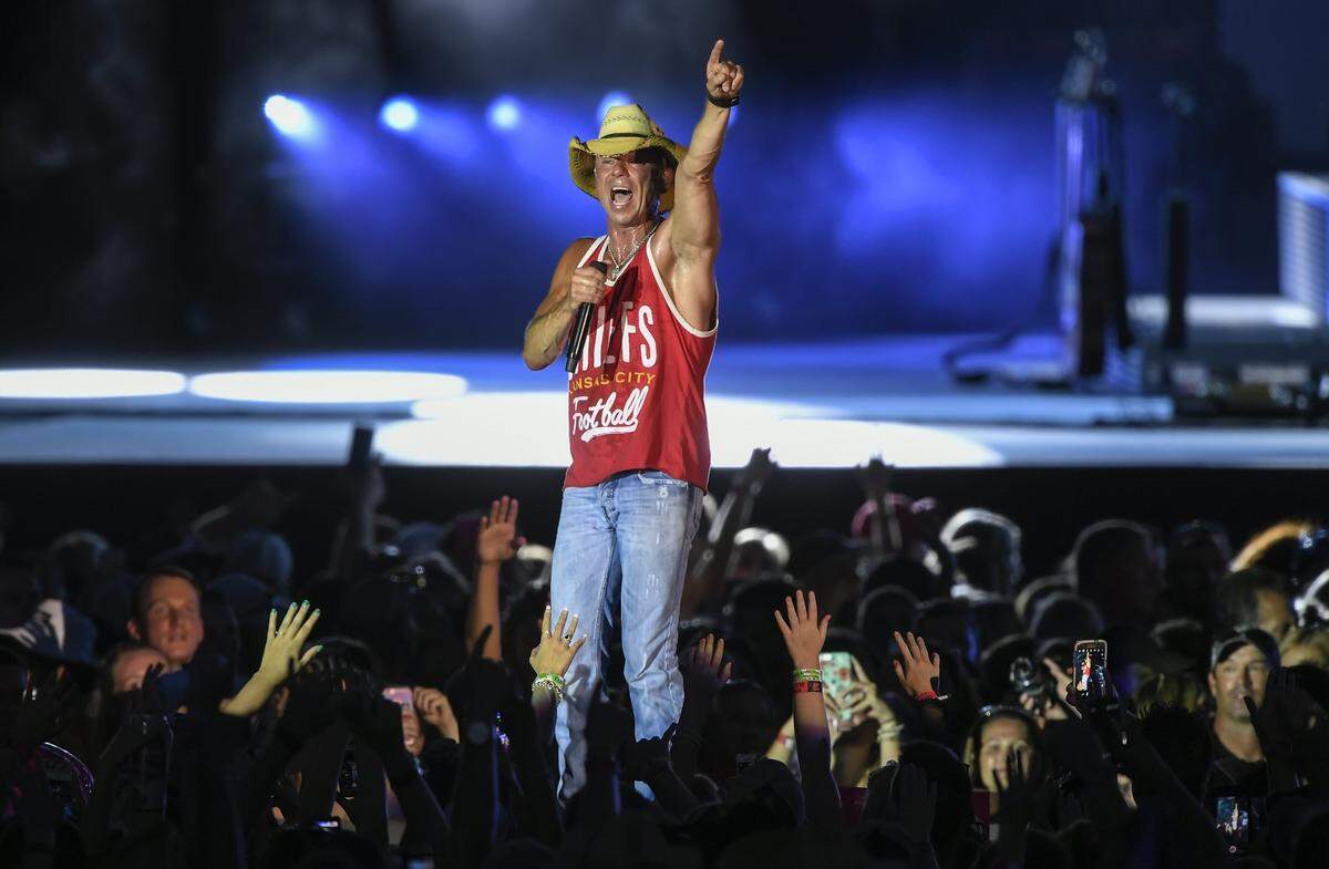 Country music star Kenny Chesney, with support from the Zach Brown Band, will play July 6 at Arrowhead.