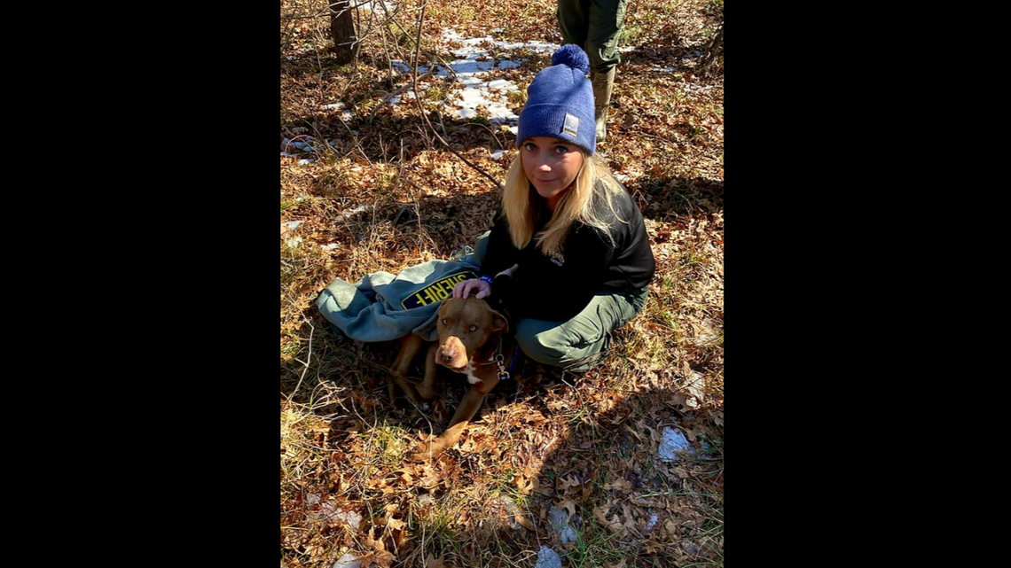 Search crews found a missing Arkansas man dead in the woods with his dog still beside him, according to police.