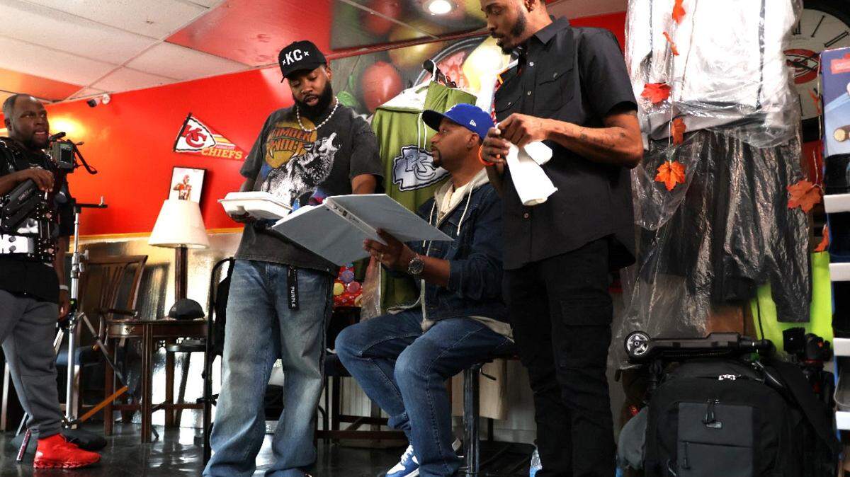 From left, ‘Stateline’ actor Gerald Huston, director Chuck Browne and actor Petey McGee.