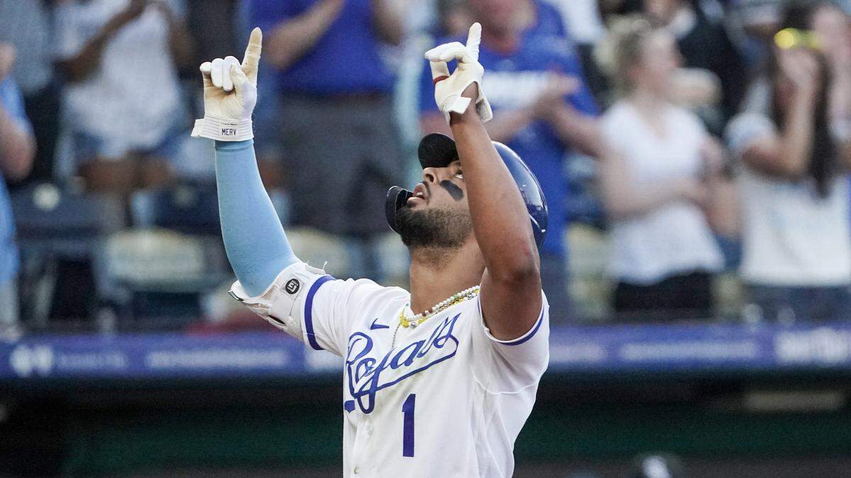 Royals right fielder MJ Melendez had a stellar night at the plate on Monday against the Chicago White Sox, homering early and then hitting a two-run double during KC’s big sixth inning at Kauffman Stadium.
