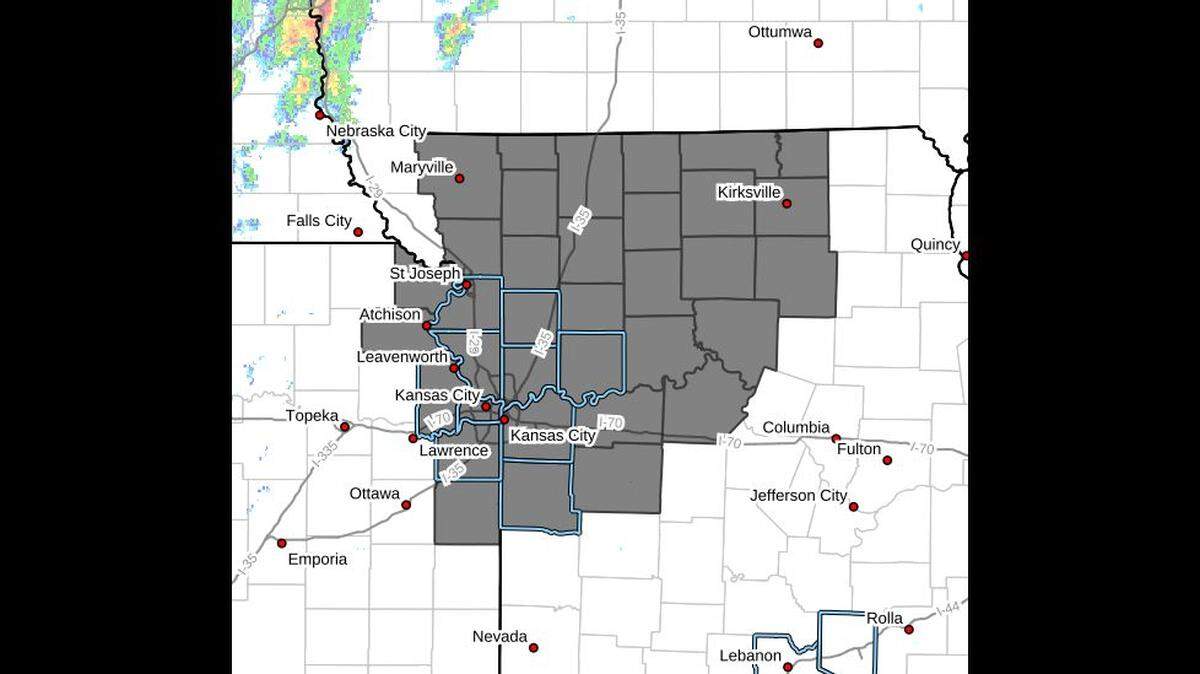 A flash flood watch has been issued for the Kansas City area as strong to severe storms threaten to bring heavy downpours. Excessive runoff from the rains could lead to flash flooding in area rivers, creeks, streams, and other low-lying and flood-prone locations, the National Weather Service said.
