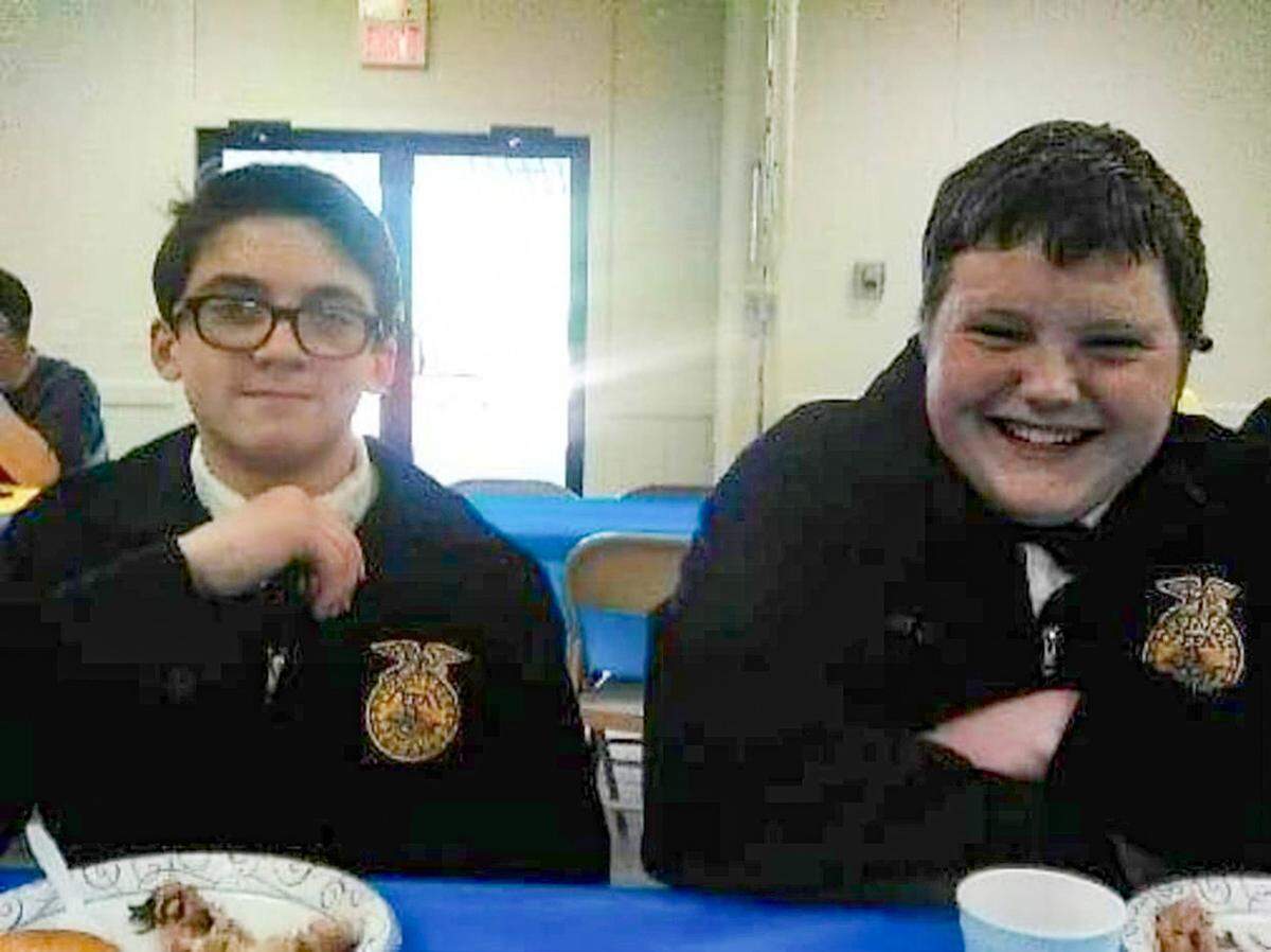 Ronnie Doll, left, and Gavin Kush in their FFA jackets