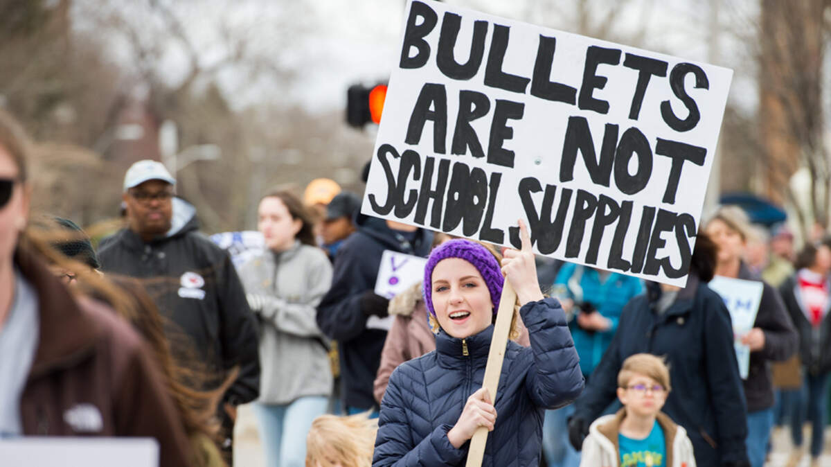 Thousands of people filled Kansas City’s Theis Park on March 24, 2018, for a March for Our Lives rally.