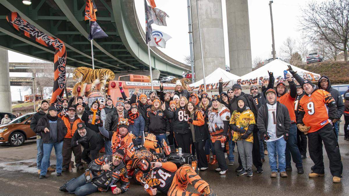 Cincinnati Bengals fans showed up to show their support for the team and throw their last tailgate party of the season on Jan. 7, 2024.