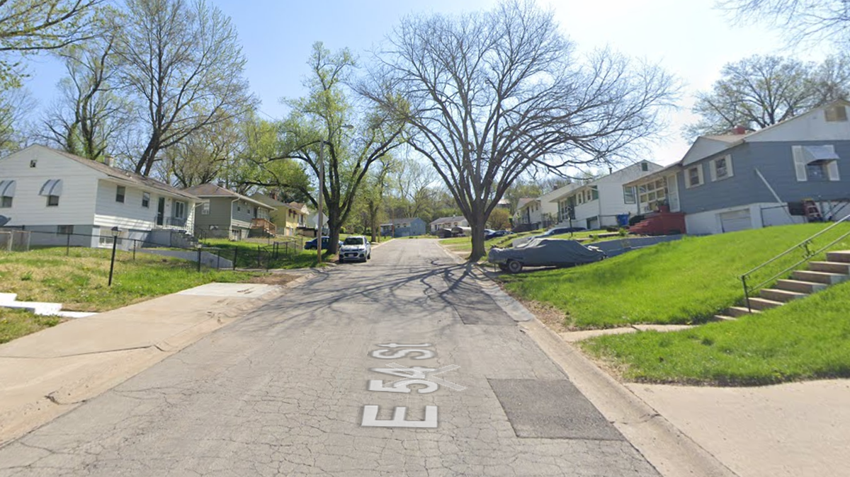A woman died following a shooting Monday night in the 3400 block of East 54th Street, according to Kansas City police. This Google Maps Street View image shows the area in April 2022.