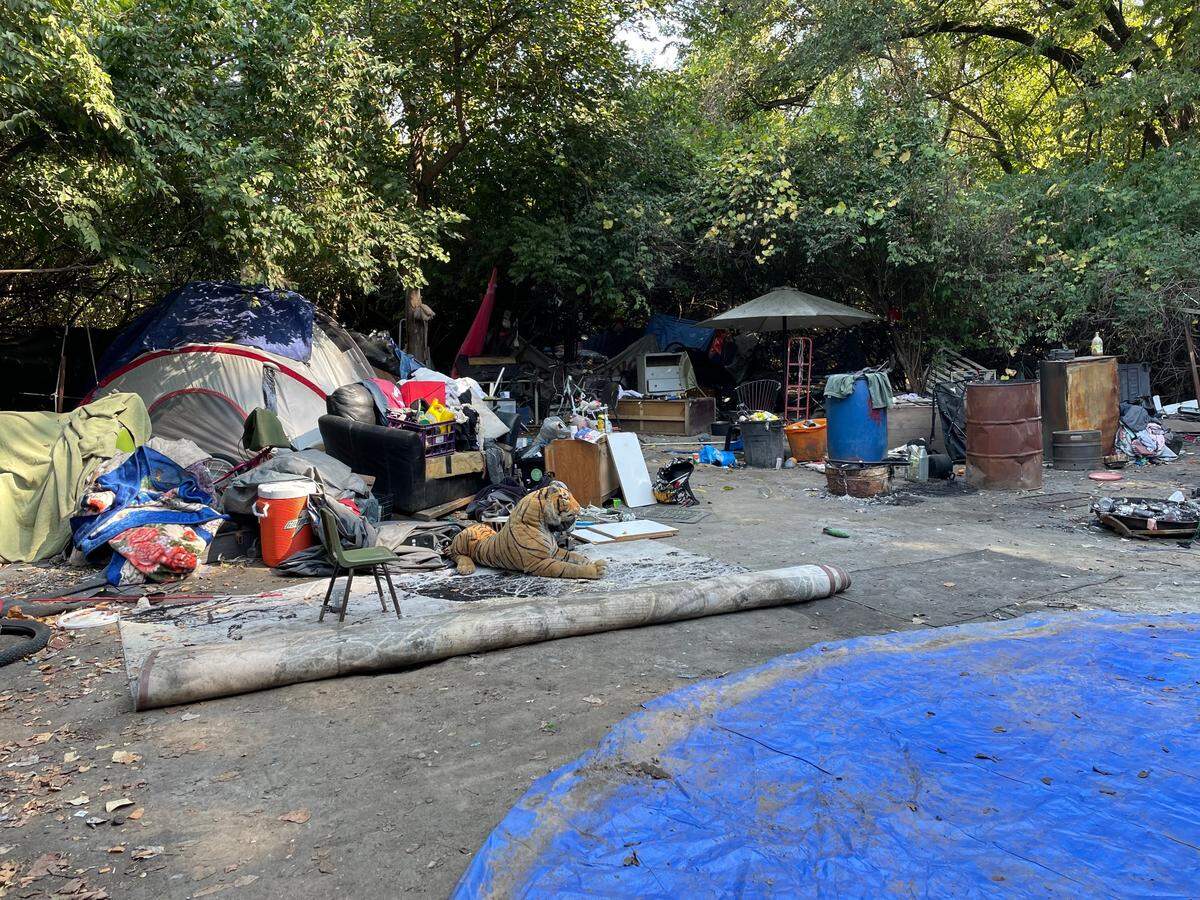 A man who spoke to The Star lives in a homeless encampment near Kansas City’s Kessler Park.