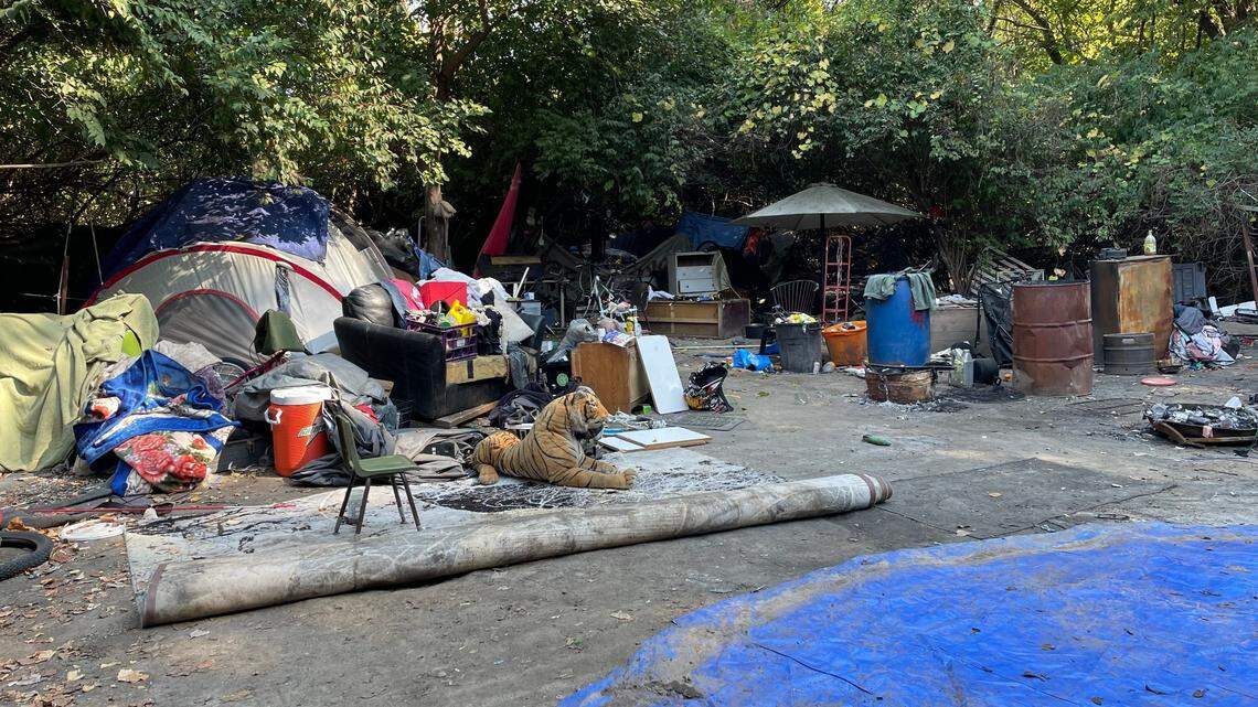 A man who spoke to The Star lives in a homeless encampment near Kansas City's Kessler Park.