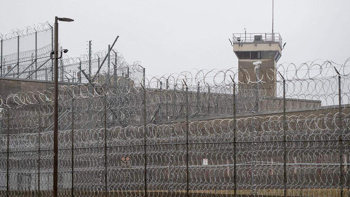 Barbed wire fences encircles the Potosi Correctional Center on Wednesday, Jan. 18, 2023, in Mineral Point, Mo. The prison houses Missouri’s male death row inmates.
