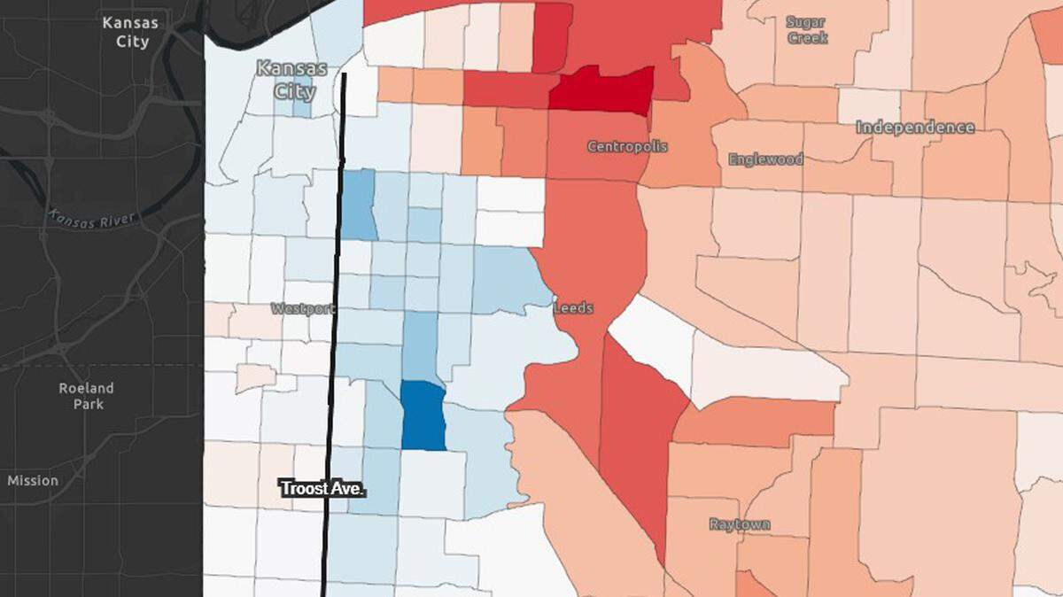 Use these interactive maps to see how Kansas City has turned whiter east of Troost