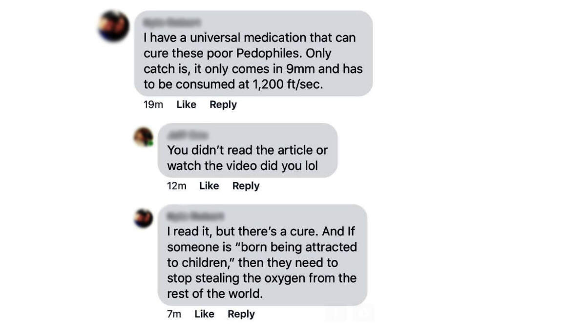 Grain Valley police have started an internal investigation after an officer allegedly commented on Facebook that a bullet was a “universal medication that can cure these poor pedophiles.” The comment said it only comes in 9 mm and has to be consumed at 1,200 feet per second.