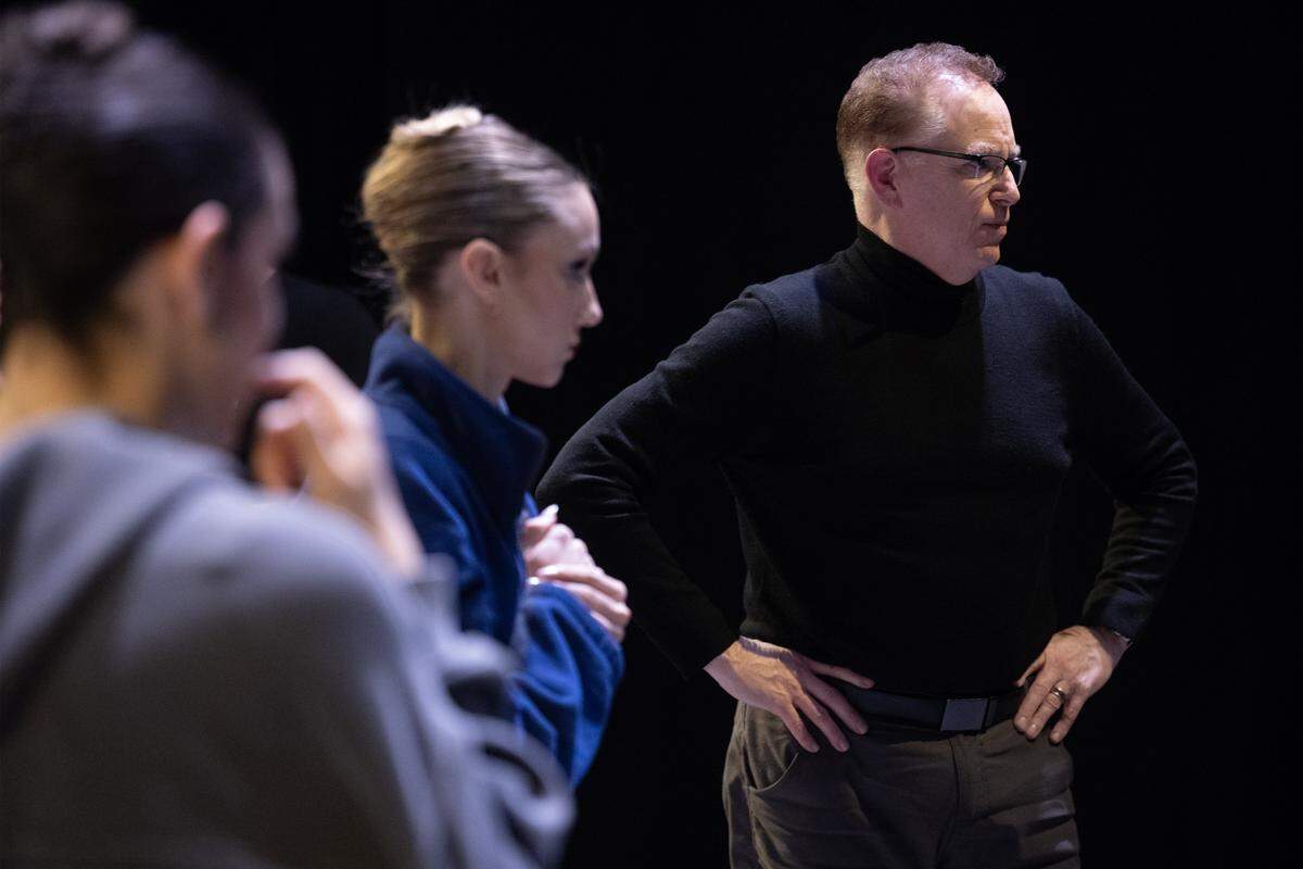 Devon Carney, Kansas City Ballet's artistic director, looks on during the dress rehearsal for “New Moves,” the company's latest production on Wednesday, Jan. 27, 2026, in Kansas City.