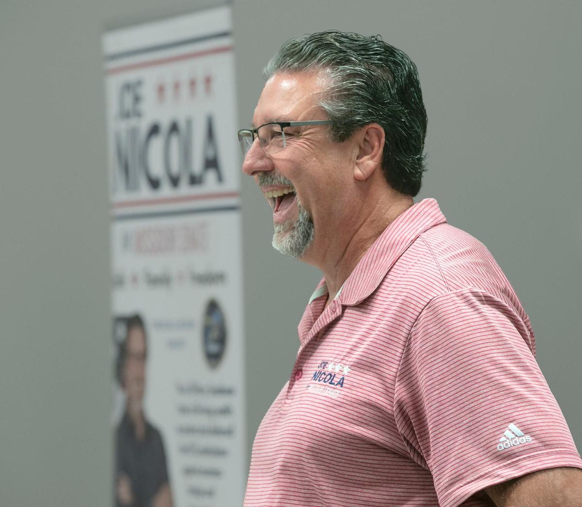 Joe Nicola, a Jackson County pastor and Republican nominee for District 11 in the Missouri Senate, spoke at a discussion on a senior property tax freeze. The event was held Thursday, October 10, 2024 at the Buckner City Hall.