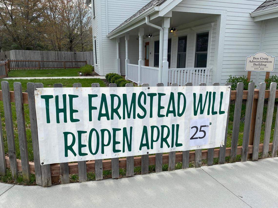 Overland Park’s Deanna Rose Children’s Farmstead has signs outside saying it will reopen April 25, but city officials say they will follow the direction of health officials and the county.