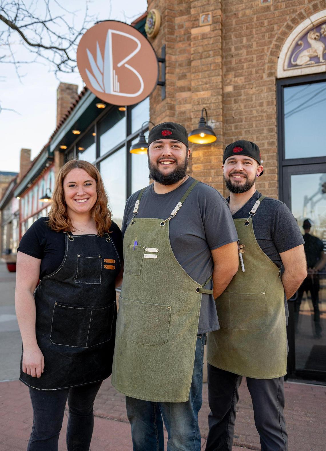 Madeline Buechter, from left, Phil Raya and his brother Roman are co-owners of Barbacoa.