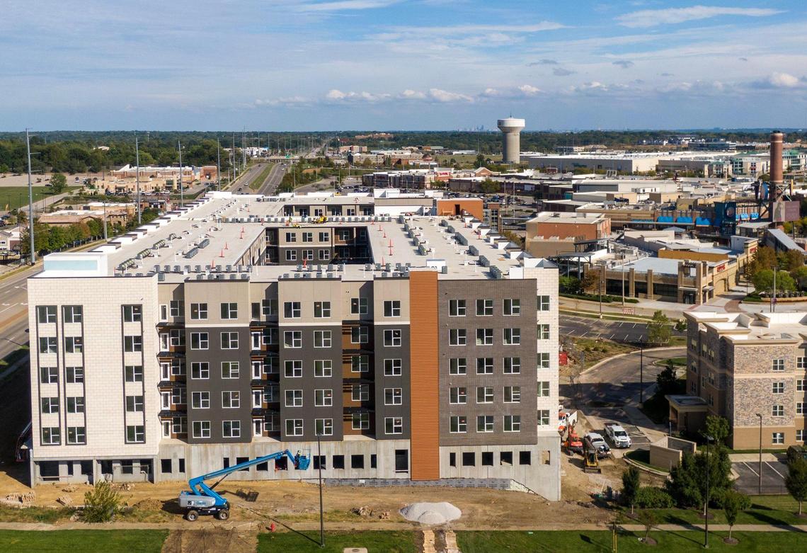 Legends 267, a new, luxury apartment complex is under construction adjacent to the Legends Outlets in Kansas City, Kansas. The general contractor, Luke Draily Construction Co., expects the complex to be ready for residents to move in on Feb. 1, 2024.