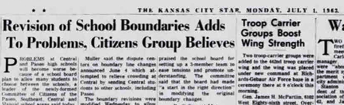 The Star reported on a July 1963 school board meeting where officials tried to find ways to keep Black students in their own schools. The story overlooked that the board was avoiding desegregation law.