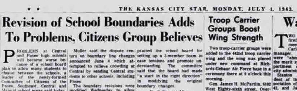 The Star reported on a July 1963 school board meeting where officials tried to find ways to keep Black students in their own schools. The story overlooked that the board was avoiding desegregation law.