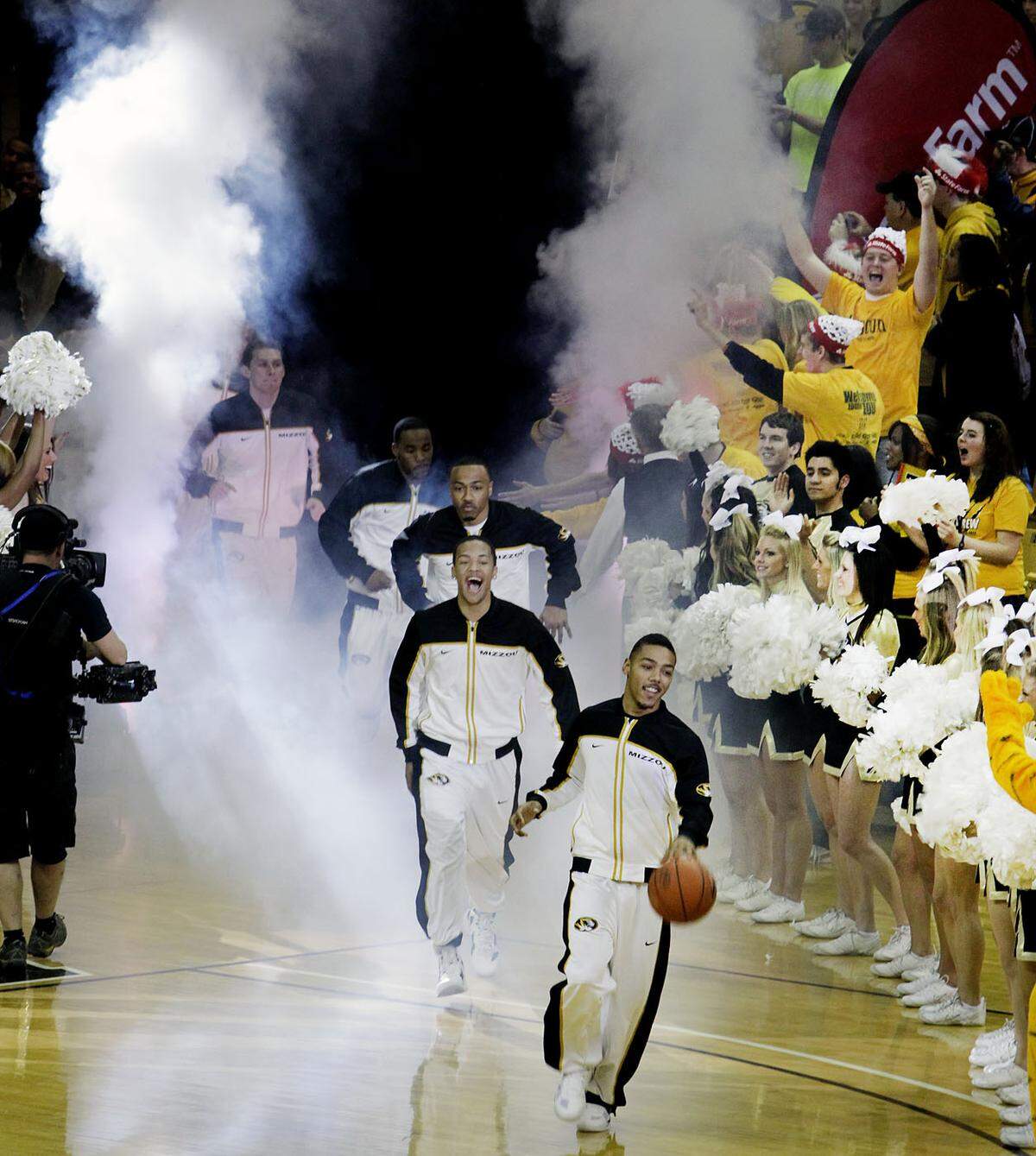 Phil Pressey led the Tigers onto the Mizzou Arena floor during ESPN College GameDay festivities on Feb. 4, 2012 before Missouri played rival Kansas.