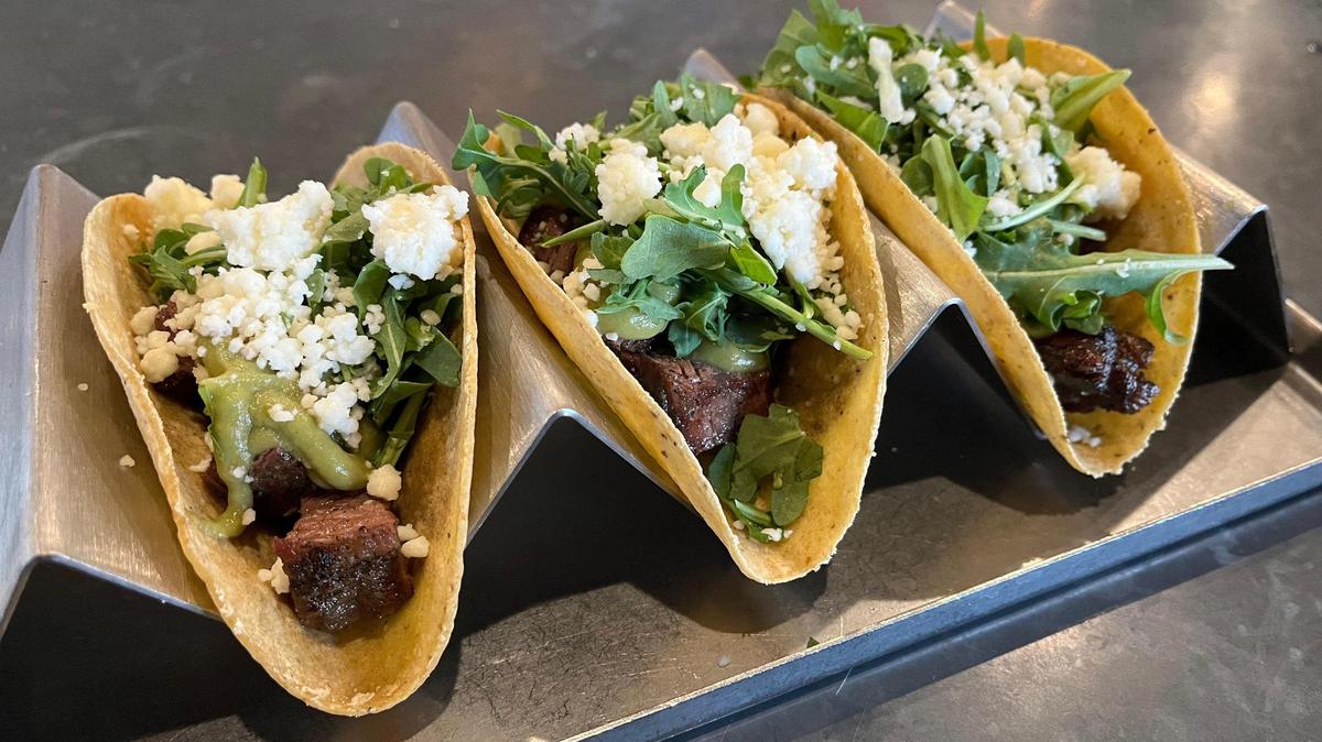 Carne asada tacos at Mission Taco Joint. The St. Louis-based chain will close its South Plaza location Sunday.