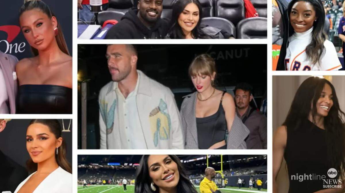 Travis Kelce and Taylor Swift are focus of Hulu news program.