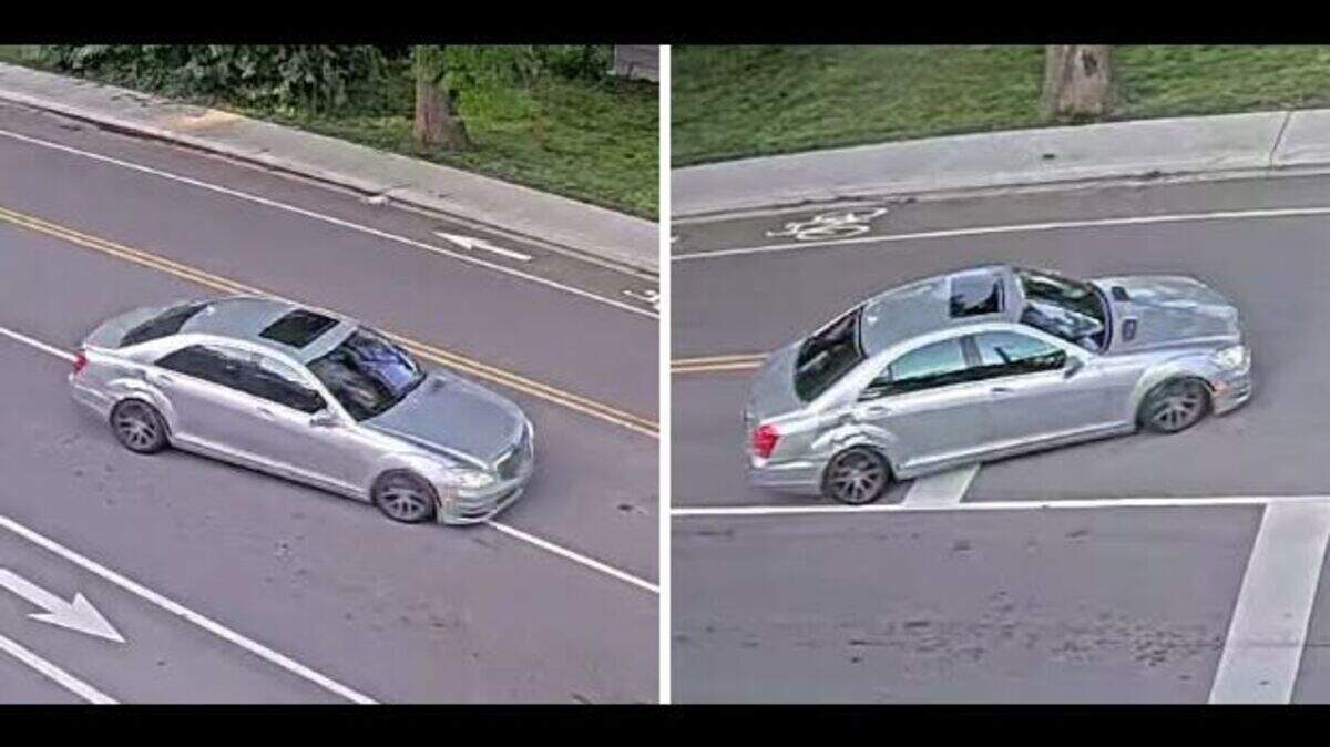 Police released photos of what is believed to be a Mercedes-Benz that was involved in a pedestrian hit-and-run in early June near Shawnee Mission Parkway and Nall Avenue in Prairie Village. Police hope that someone can help identify the car and the driver.