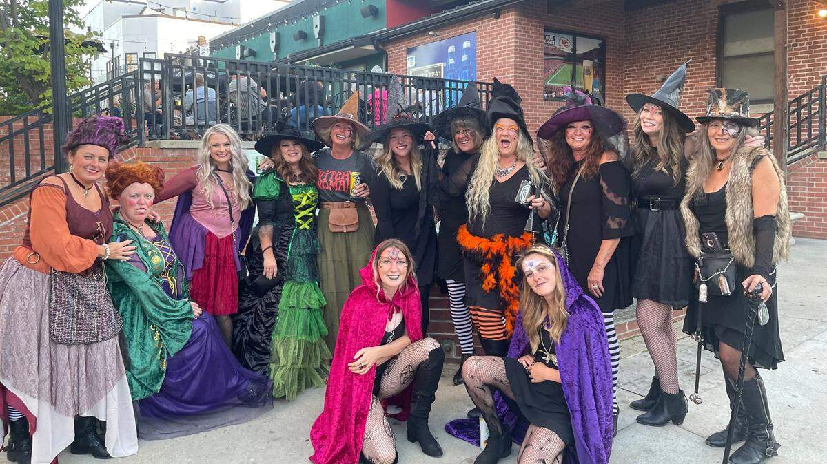 Witches Eve in downtown Lee’s Summit was an excuse for friends to gather in costume for fun, good and bargains.