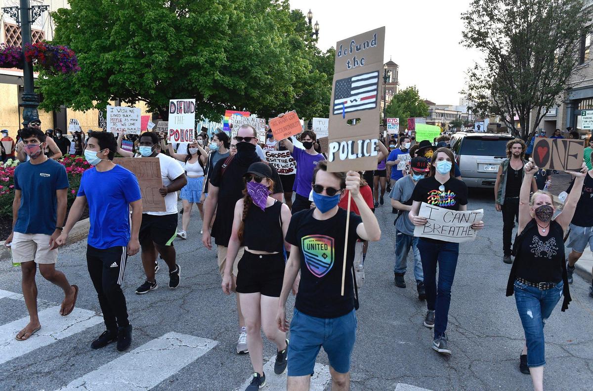 The ninth day of demonstrations in support of the Black Lives Matter movement and against police brutality continued Saturday, June 6, as protesters marched through the Country Club Plaza in Kansas City.