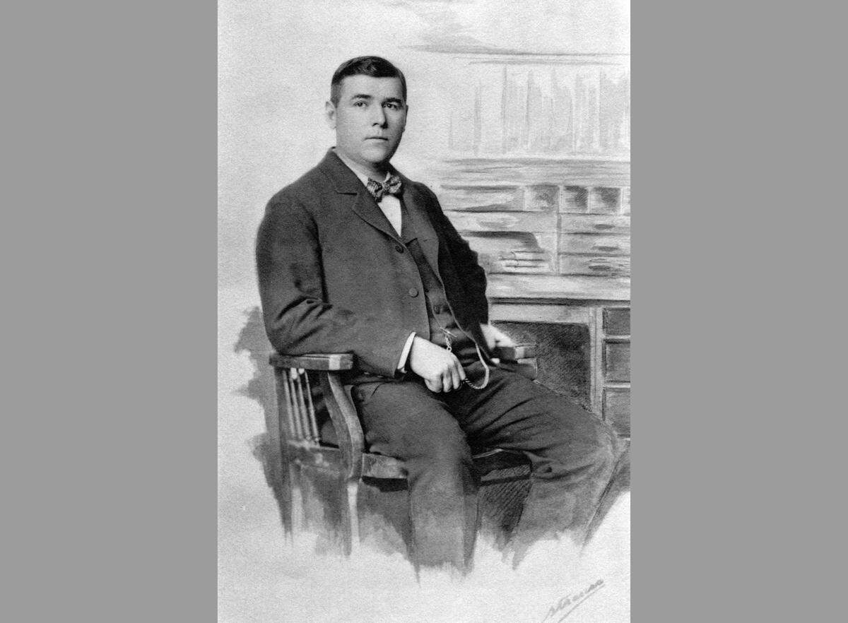 Portrait of Ferdinand Heim, one of the three brothers who built Electric Park, 1907.