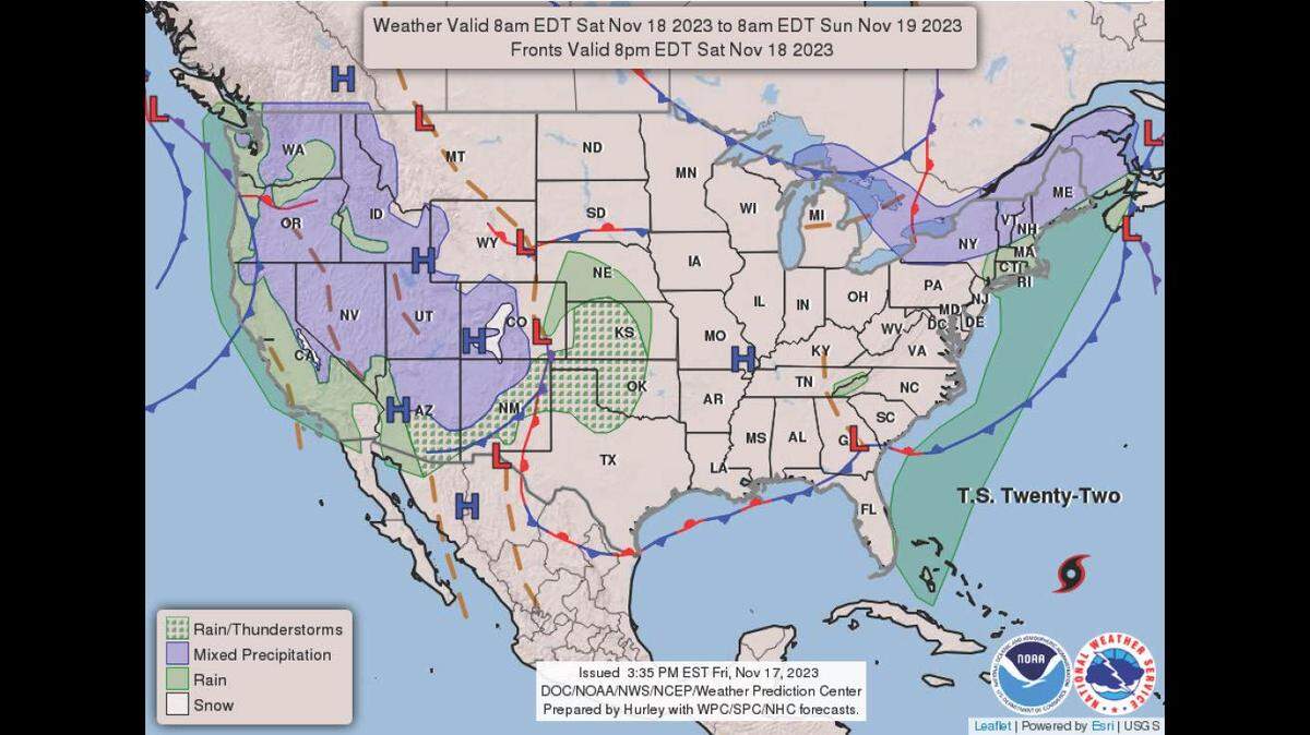 The chance of rain returns Sunday afternoon with the greatest chances for rain coming between Sunday night and Monday morning, with most seeing a 65 to 75% chance of rain during that period, the National Weather Service said. Lingering showers will be possible into Monday night.