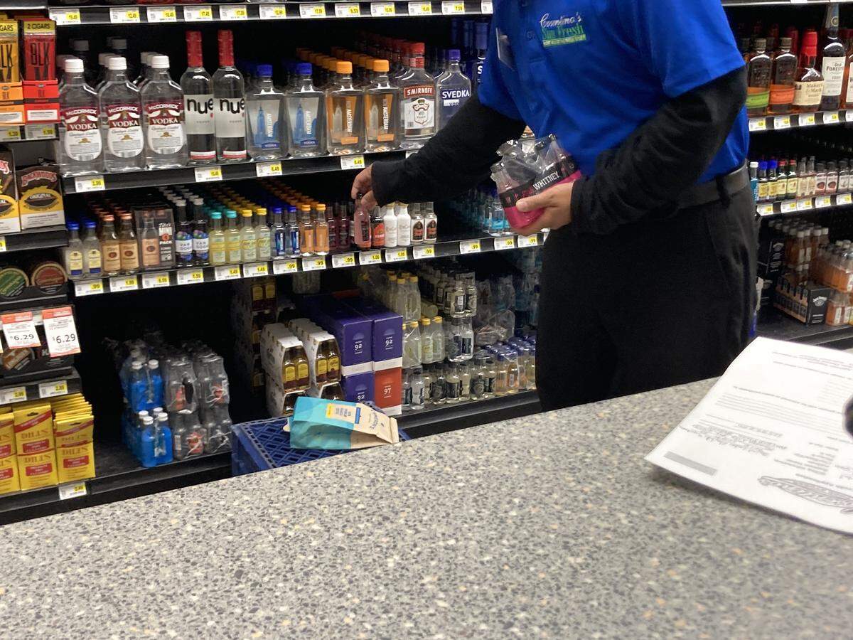 An amended Kansas City ordinance would ban the sale of small bottles of liquor, under 200 milliliters, and other beverages, from liquor stores in certain areas of Kansas City. The ordinance, however,r would not ban grocery stores, such as Westport's Cosentino’s Sun Fresh Market (above), from doing so.