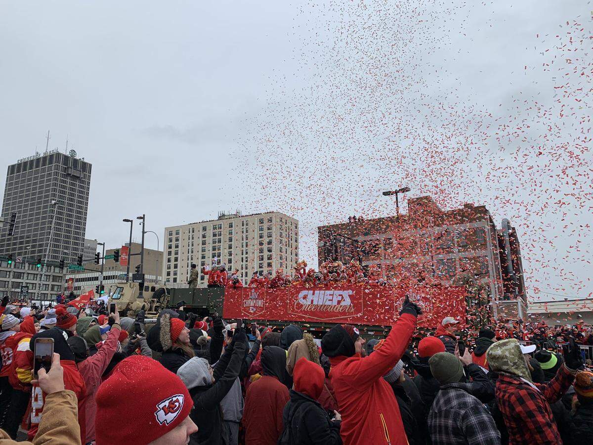 The Kansas City Chiefs’ Super Bowl parade started Wednesday morning in downtown Kansas City.