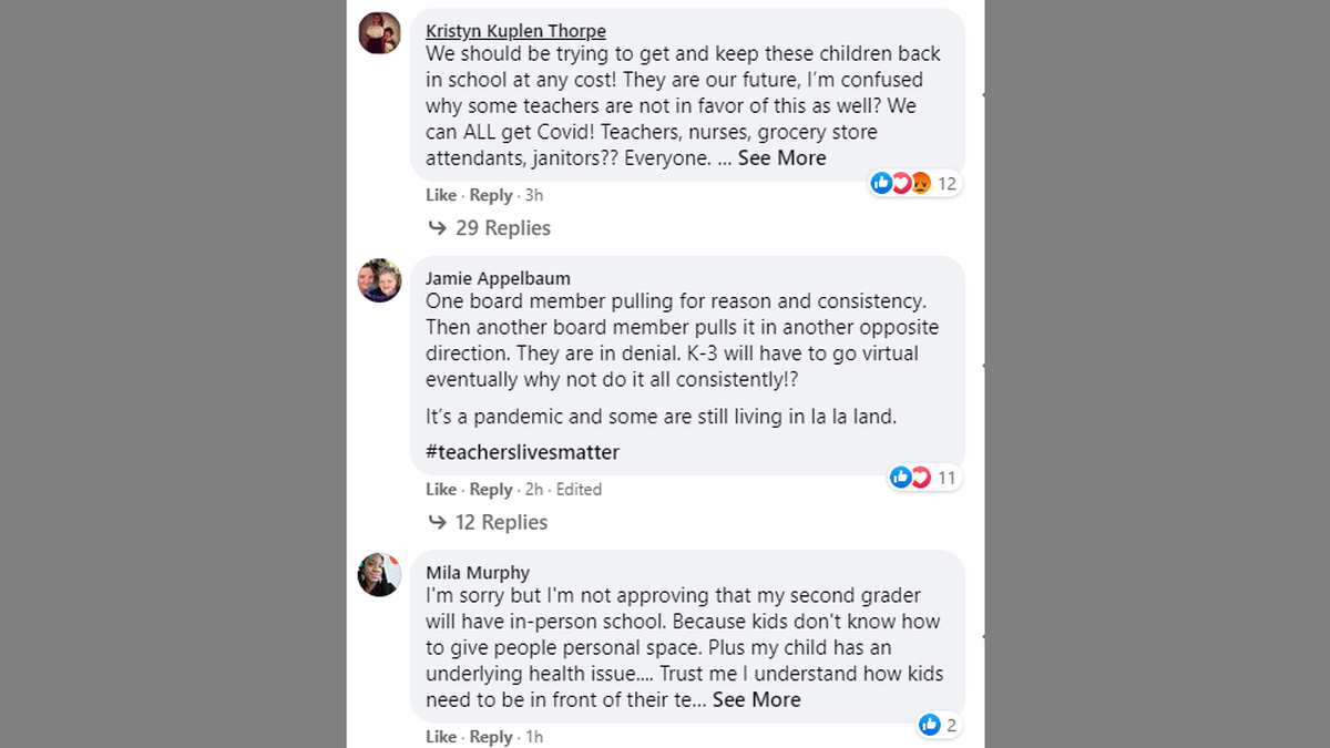 Lee’s Summit parents post their concerns in a Facebook group.