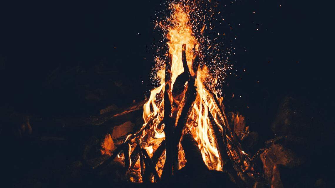 A bonfire, not the one pictured, exploded on Friday, Oct. 14, injuring dozens of people, Wisconsin officials say.