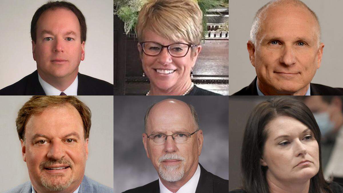 Darrell Missey is the seventh director of the Children’s Division in Gov. Mike Parson’s 3½ years in office. The six previous directors are (from left, top row) Tim Decker, Julie Lester and David Kurt and (bottom row) Reginald McElhannon, David Wood and Joanie Rogers.