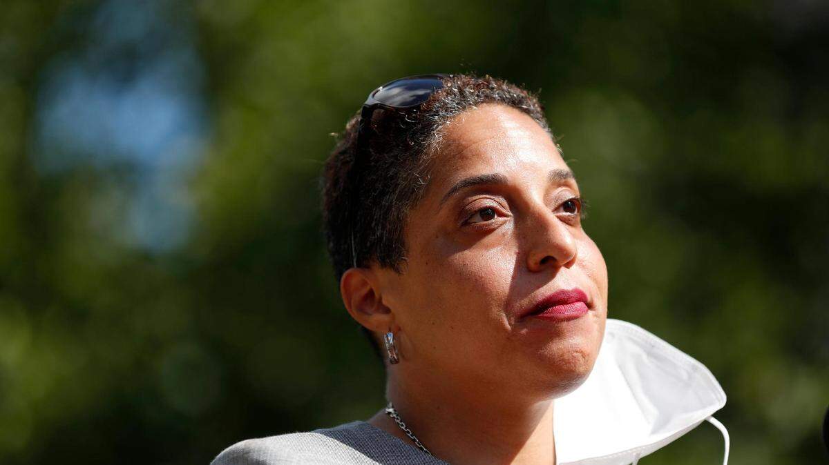 St. Louis Circuit Attorney Kim Gardner speaks during a news conference Wednesday, Aug. 5, 2020, in St. Louis.