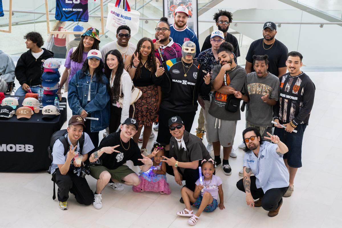 The Made Mobb family pose for a portrait prior to the beginning of the Red Bull Dance Your Style Midwest Regional Qualifier, on Saturday, April 25, 2026, at the Kauffman Center for the Performing Arts.