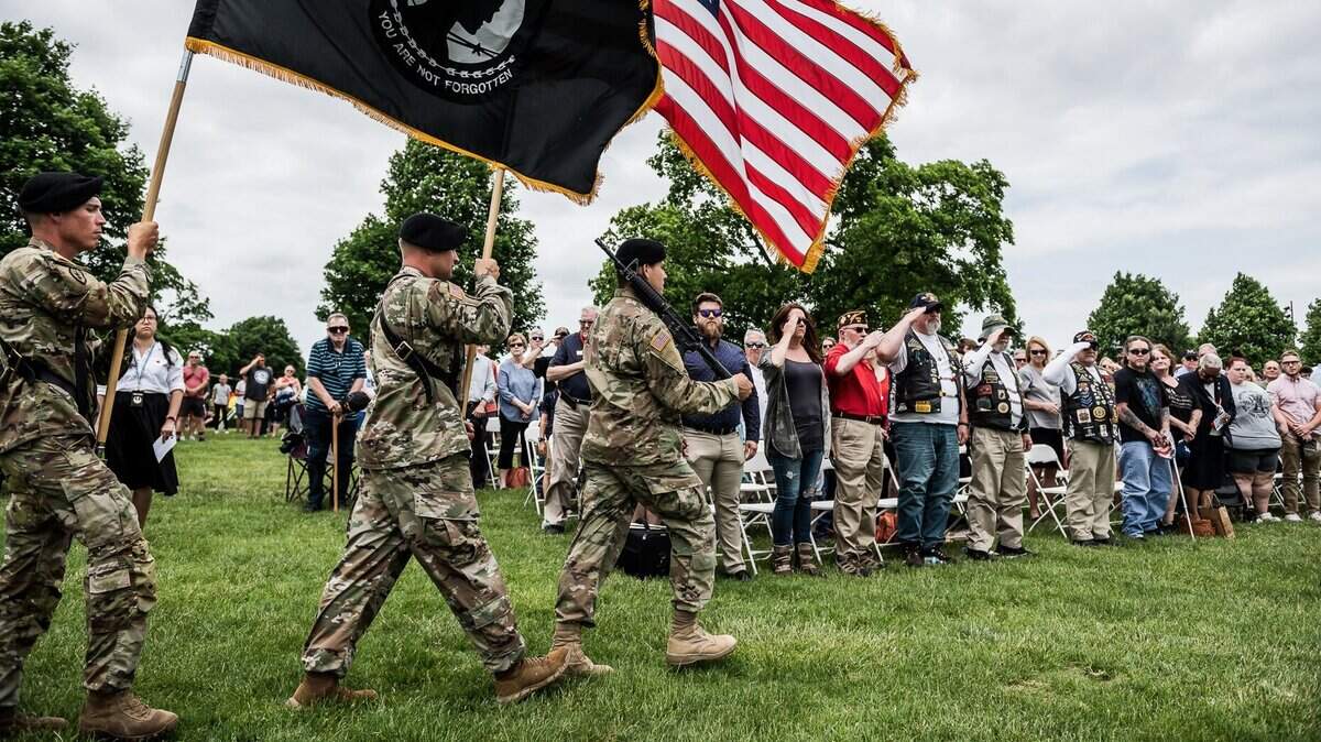 The Walk of Honor and Vietnam Wall closing ceremony during Memorial Day ceremonies last year at the National WWI Museum and Memorial.